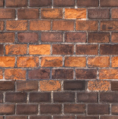 Seamless red brick wall textured background