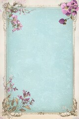 Abstract lace borders flower accents background poster template