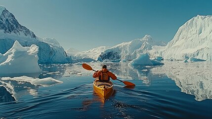 Kayaking amidst Antarctic Icebergs: A Serene Adventure