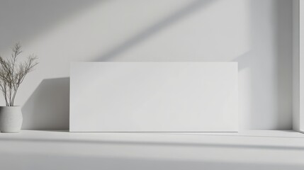Fototapeta premium A sleek white table tent mockup, ready for your brand is vibrant message, sits majestically on a pristine white background, its minimalist design exuding sophistication and elegance.