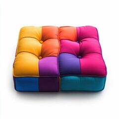 Colorful Fabric Cube Puzzle Ottoman