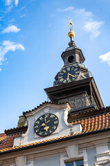 Obraz premium Town Hall with interesting clock. Jozefov district, Prague