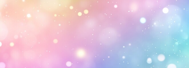 Obraz premium Pastel rainbow bokeh background with soft light and glitter.