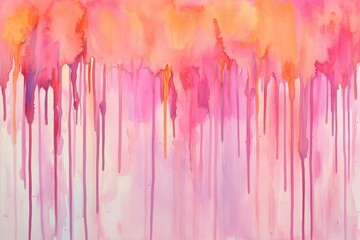 Delicate pink watercolor backdrop featuring vibrant drips and soft edges for elegant backgrounds in artistic or creative projects