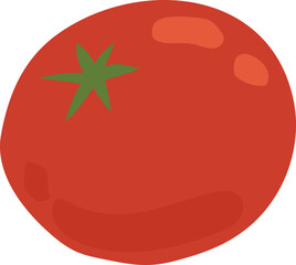 Hand drawn illustration of red tomato