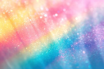 Fototapeta premium Pastel rainbow glitter texture background.