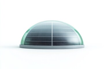 Sleek solar dome with transparent top, showcasing innovative ene