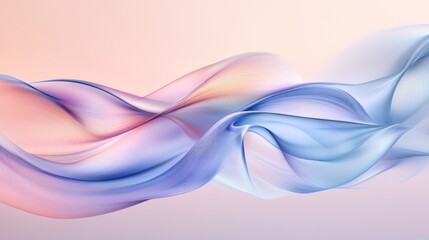 Naklejka premium Abstract Pastel Waves: A Serene Digital Art Piece