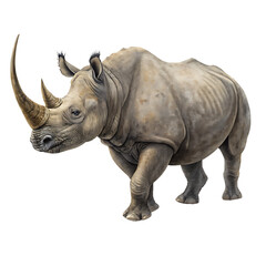 Obraz premium Detailed Illustration of a Majestic Rhinoceros