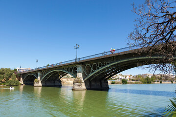 Puente Isabel II, bridge crossing Guadalquivir river at Seville, Spain