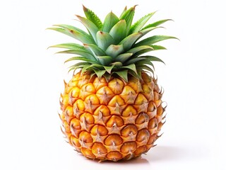 Fototapeta premium Fresh Ripe Pineapple Isolated on White Background - High Resolution 8K Stock Photo