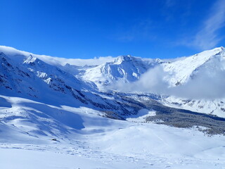 Fototapeta premium skitouring destination rauris valley in winter