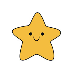Star Cute Doodle Sticker Illustration