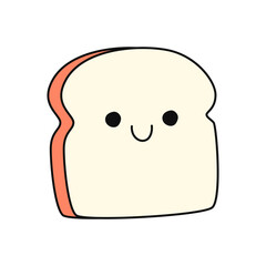Bread Cute Doodle Sticker Illustration