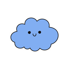 Cloud Cute Doodle Sticker Illustration