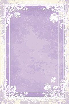 Abstract lace borders flower accents background poster template