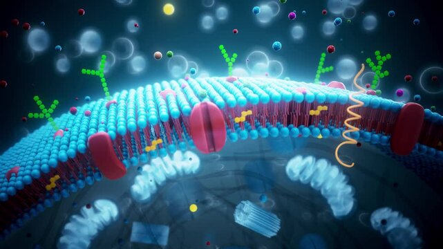 Conceptual animation of the cell plasma membrane