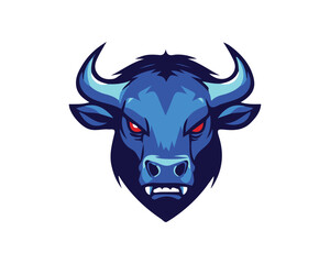 Bull head mascot. Buffalo logo