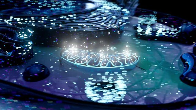 Conceptual animation of the cell and the mitochondria