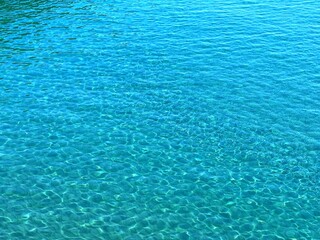 Blue water surface aqua background