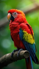 Fototapeta premium Un par de loros se miran mientras pican una uva, ?rbol, amor, wildlife