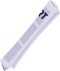 Rolled Newspaper Hand Drawn