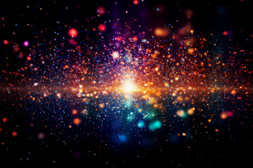 Fototapeta premium colorful sparkle on black background