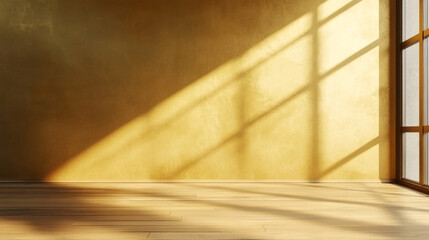 gold light with shadow on background