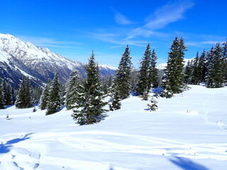 skitouring destination rauris valley in winter