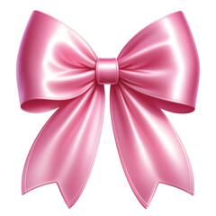 pink bow isolated on white background