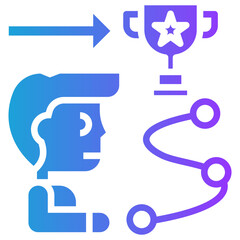 Obraz premium Success Path glyph gradient icon