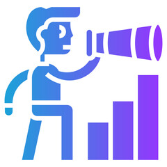 Vision Ahead glyph gradient icon