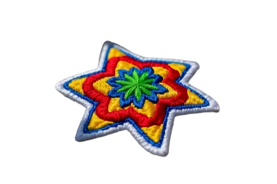 Golden holiday decoration with Star of David and festive ornaments