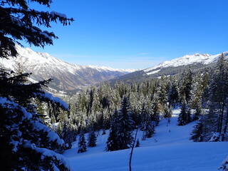 skitouring destination rauris valley in winter
