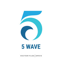 waves in the shape of the number 5