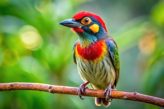 Coppersmith Barbet Bird Photography: Crimson Head, Metronomic Call, Wildlife