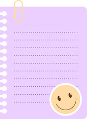 Cartoon Spiral Notebook Sheet