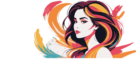 Colorful Abstract Woman Portrait - International Women's Day Celebration Art