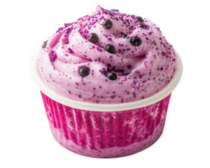 Delicious purple cupcake with creamy frosting and sprinkles, perfect for celebrations and dessert lovers. Indulge in this sweet treat that delights senses