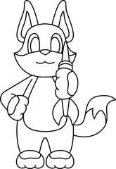 Fox Darts Dart Animal Vector Graphic Art Illustration