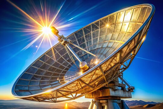 High-Gain Parabolic Satellite Dish Antenna for Telecommunications
