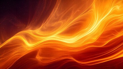 Obraz premium Glowing and flowing abstract art depicts warm and vibrant colors elegantly