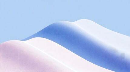 Fototapeta premium Abstract image featuring layered shapes and a light blue gradient