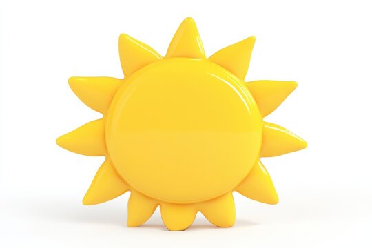 recommend clip art: yellow sun 3d render icon isolated on white background 12