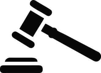 judge gavel simple icon. Vector illustration