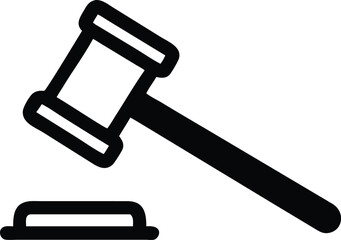 judge gavel simple icon. Vector illustration