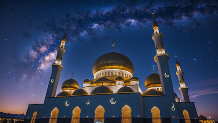 mosque in the night