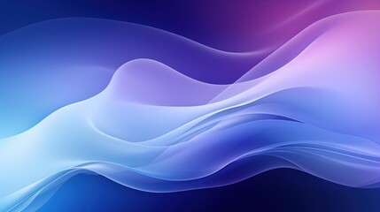 Obraz premium Blue and Purple Gradient Background with Smooth Lines and Soft Curves. Minimalist Abstract Digital Art Style for Creative Projects