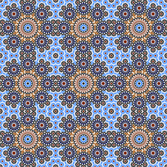 Seamless arabic ornament based on traditional arabic art. Geometric mosaic.	
