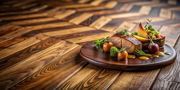 Intarsia Wood Flooring: Oak, Maple, Wenge, Merbau - Gourmet Food Photography